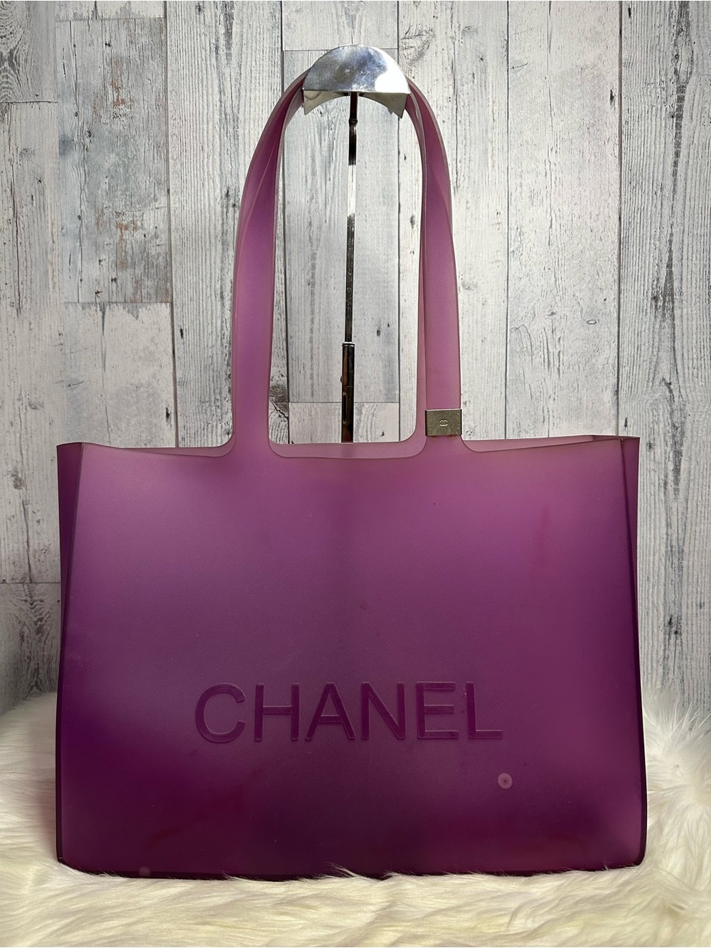 CHANEL Purple Gradient Jelly Tote